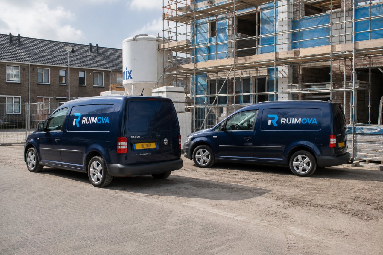 Ruimova-bussen ingezet op een bouwproject